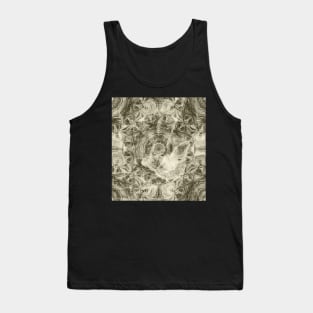 Ghostly butterfly on delicate mandala Tank Top